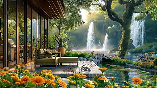 Cool Summer Waterfall - Dreamy Summer Coming🌸Healing & Relax with Bird song & Peaceful Waterfall