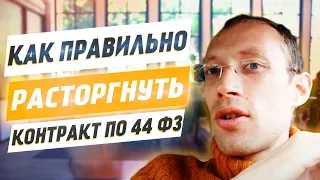 Как правильно расторгнуть Госконтракт по 44-ФЗ | Госзакупки для начинающих | ГосЗакупки с нуля (18+)