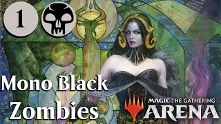 MTG Arena Beta |  Mono Black Zombies Gameplay Se. 2 Ep. 1 [Shallow Graves]