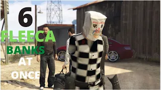 Robbing 6 Fleeca Bank at Once | GTA Online The Bank Contract