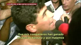 Maradona luego del Boca vs River 1997 (Su último partido)