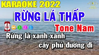 Rừng Lá Thấp Karaoke Tone Nam Nhạc Sống | Trọng Hiếu