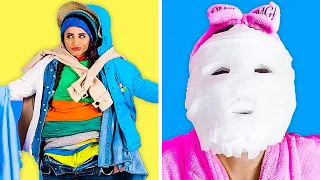 100+ LAYERS CHALLENGE || Funny DIY Challenges And Super Awkward Moments by 123 GO! GOLD