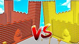 CASTLE OF TNT VS CASTLE OF LUCKY BLOCKS 💥😱 MINECRAFT MAP CONSTRUCTIONS WITH YOUTUBERS