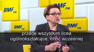Mazurek pyta Zalewską: Budynki liceów są z gumy?