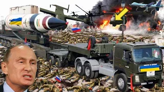 18 Ukranian Hunter Helicopters Totally Destroyed Russian 63,000 Vehicles,Invading Convoy Gta-5