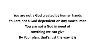 You Are God Alone (NOT A god) (lyrics) - Billy & Cindy Foote (2004)