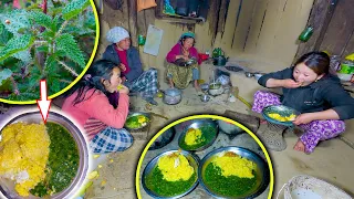 Nettle Curry Recipe and Corn Rice (THEPLA) || Nepali Traditional food || traditional village vlog