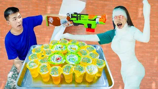 Battle Nerf War MZAN exchange SAUSAGE BATTLE NERF & COMPETITION Nerf Guns Jman JELLY PEACHES BATTLE