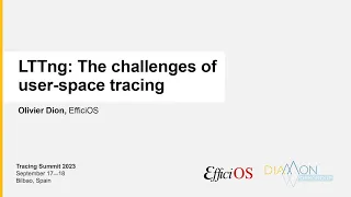 Tracing Summit 2023 - LTTng: The challenges of user-space tracing