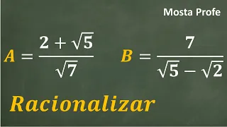 Como racionalizar con una raíz cuadrada en el denominador binomios con dos raíces cuadradas | 1