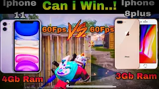 iPhone 11 60fps Vs iPhone 8 Plus 60fps PUBG COMPARISON🔥|| TDM M416 ONLY | Who Will Win?