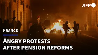 Protests across France after Macron forces through pension reforms | AFP