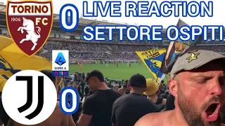 La curva sud batte il Toro | Torino Juventus 0-0 | settore ospiti live reaction ultras