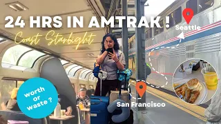 How I spent 24 hours in an Amtrak train | Coast Starlight (Business Class) | SF to Seattle