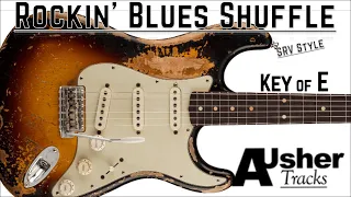 Rocking SRV Shuffle Blues in E | Guitar Backing Track