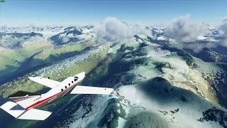 Microsoft Flight Simulator 2020 09 06 - Heading to Whitehorse over the beautiful mountains of Alaska