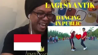 LAGI SYANTIK DANCE IN PUBLIC by Natya & Rendy | Choreo by Natya Shina/ SAUDI EXPATS REACTION