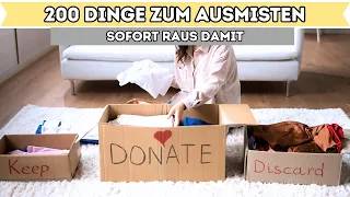 200 Dinge zum ausmisten 🏡 SOFORT raus damit 🏡 Minimalismus + Checkliste GRATIS