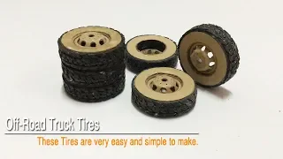 How to Make RC Homemade Off Road Heavy Duty Commercial Truck Tires from Cardboard Handmade