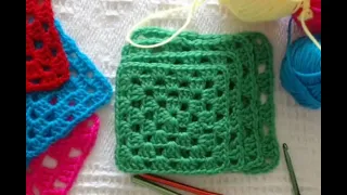 Crochet Granny Square for Beginners. EASY TO FOLLOW slow tutorial for beginners.