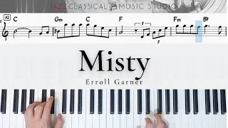 Misty - Erroll Garner | Piano Tutorial (EASY) | WITH Music Sheet | JCMS