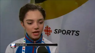 Evgenia Medvedeva - interview after winning Worlds 2017 (CBC)