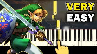 The Legend of Zelda - Theme  song - VERY EASY Piano tutorial