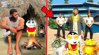 GTA 5: Poor to Rich Life of Shin chan & Franklin ! Shin Chan earns 1000000000$