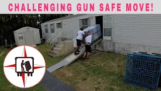 MUST WATCH! CHALLENGING 790 LBS. BIGHORN GUN SAFE MOVE BETWEEN MOBILE HOMES