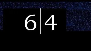 Dividir 4 entre 6 division inexacta con resultado decimal de 2 numeros con procedimiento