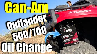 Quick Oil Change Can-Am Outlander 500 / 700 / How To Change The Oil On A New Can-Am Outlander