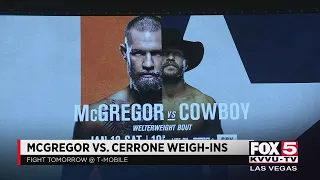 McGregor and Cerrone weigh-in for UFC 246