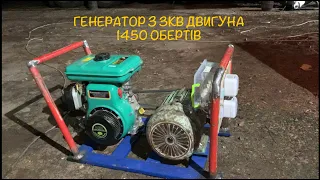 Саморобний генератор з асiнхронного двигуна 3квт 1450об