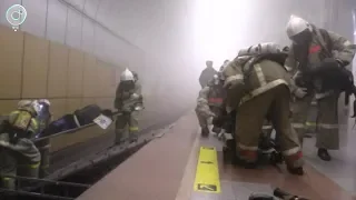 В Новосибирском метрополитене прошли совместные учения МЧС и аварийно-спасательных служб города