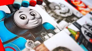 HORROR Artist Draws THOMAS THE TANK ENGINE in SCARY Styles 🚂 (FNAF + More!)