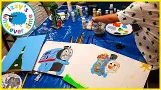 Thomas and Friends 🎨PAINTING🎨 with Izzy's Toy Time! Fun Toy Trains for Kids!