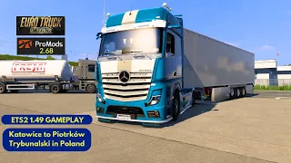 Katowice to Piotrków Trybunalski in a Mercedes Benz Actros L 1858 | Euro Truck Simulator 2