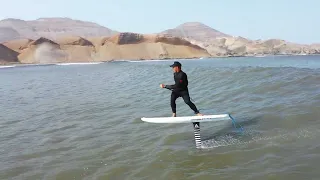 sup foil on  the longest wave in the world chicama peru at  exspressyoursurf  foil camp