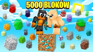 Wykopałem 5000 BLOKÓW i BOBO ZDOBYŁ TO… na JEDNYM BLOKU w Minecraft! 😱