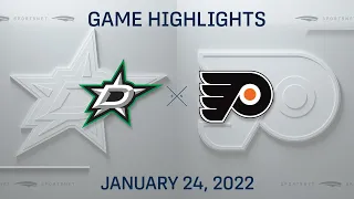 NHL Highlights | Stars vs. Flyers - Jan 24, 2022