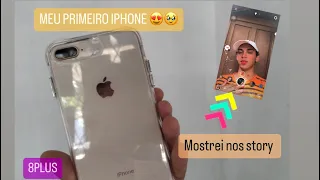 MEU PRIMEIRO IPHONE 8PLUS 😍 E BOM ? Descarrega rápido ? TESTEI A CÂMERA NÓS STORY!!