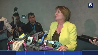 Jazmin de la Vega ofrece conferencia luego de ser destituida en el Ministerio de Comunicaciones