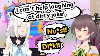 [Eng Sub]Fubuki:"I can't help laughing at dirty joke"(Natsuiro Matsuri/Shirakami Fubuki)[Hololive]