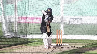 Watch Sangakkara's first net session! Sri Lankan Kumar Sangakkara bats in the nets at the Kia Oval