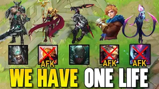 LEAGUE OF LEGENDS BUT WE ONLY HAVE 1 LIFE! (IF WE DIE WE HAVE TO AFK)