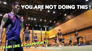 Training method for professional badminton players in the world