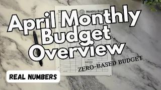 April 2024 Monthly Budget Overview |$10,000 Income| Real Numbers Budget With Me | Zero-Based Budget