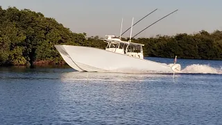 SeaHunter 46 cts cat testing 1700hp