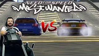 Соний vs Таз - прохождение Need for Speed Most Wanted на руле Fanatec CSLElite PS4